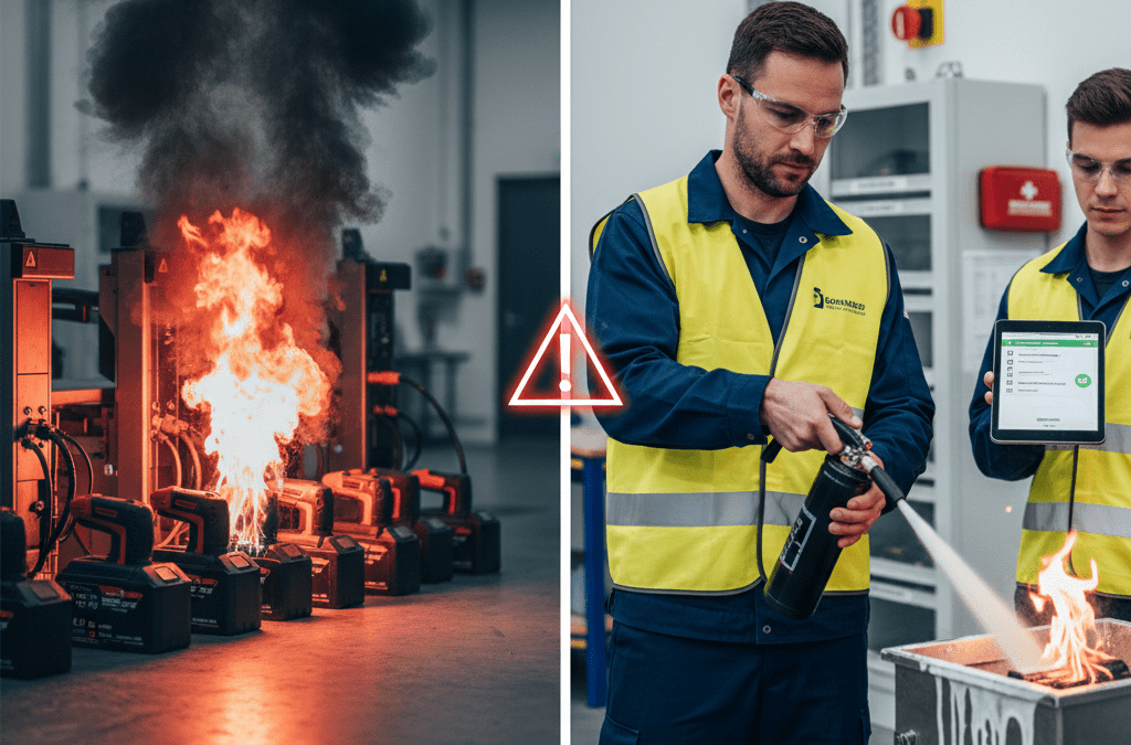 Akku-Brand im Betrieb: Schutz vor Li-Ion-Gefahren & Haftung